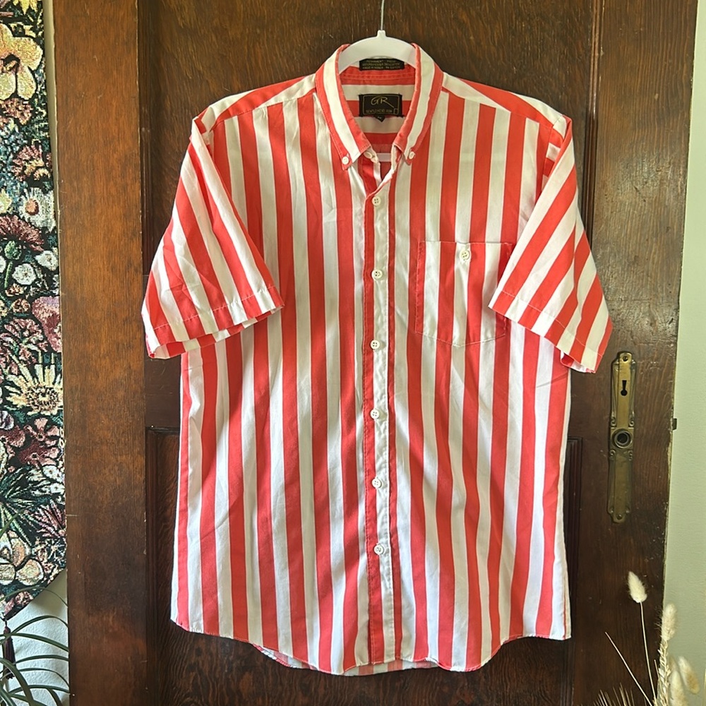 Vintage Gentleman’s Row  Striped Casual Button Down size M